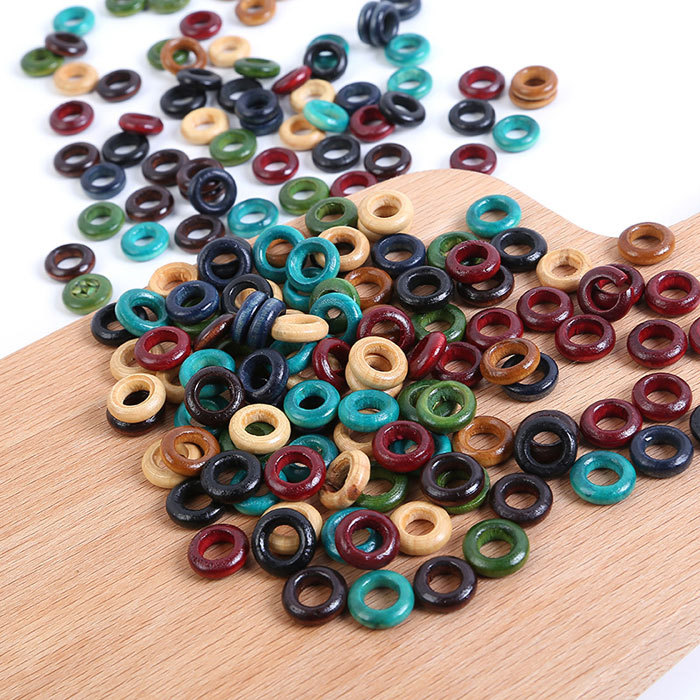 13MM Colored wooden rings 100pcs
