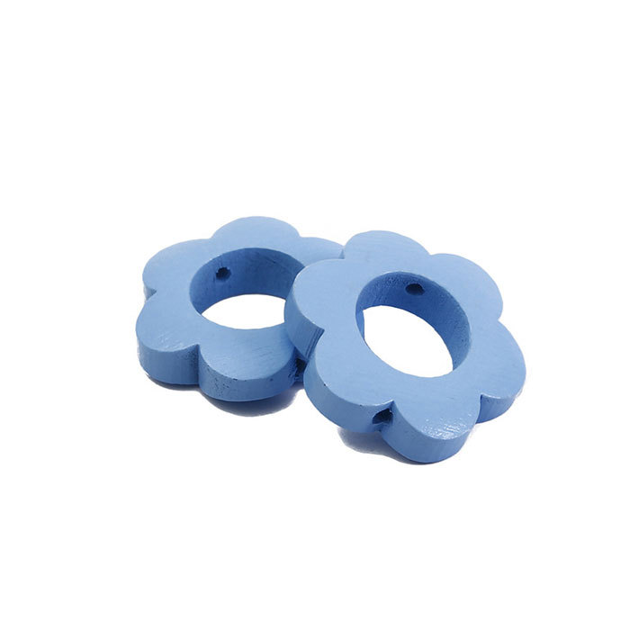 Colored hollow plum blossom wooden beads