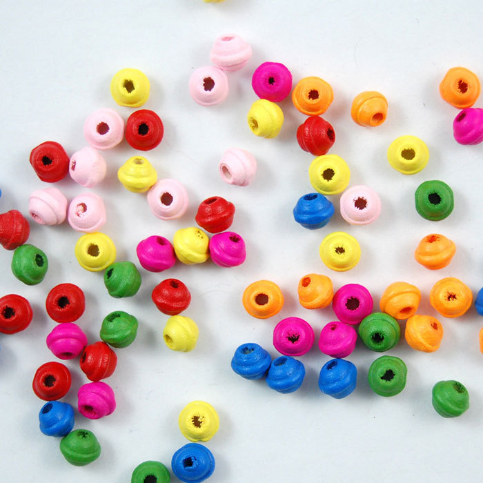 5*6MM Colored wooden beads 100pcs
