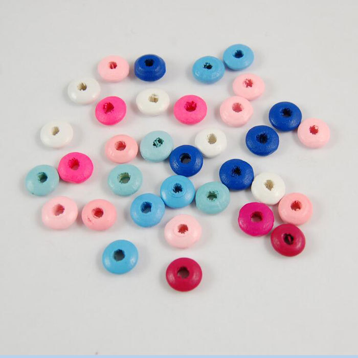 Colored abaci wooden beads 100pcs