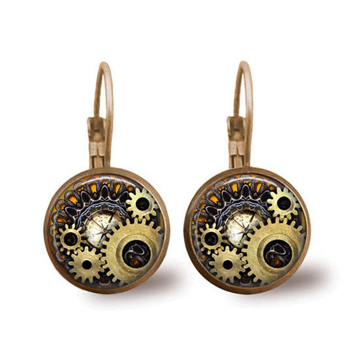 time gem earrings - punk
