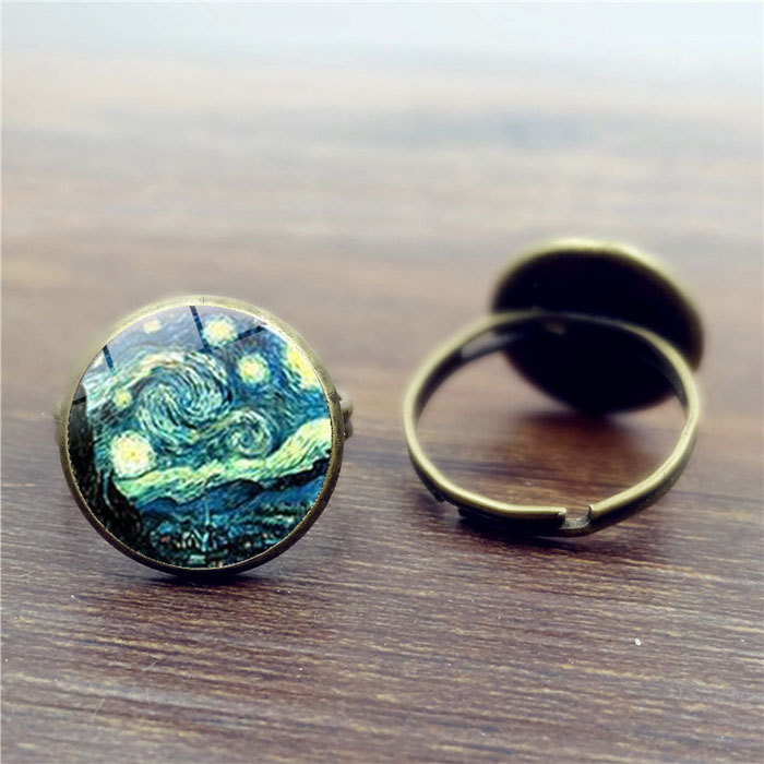 time gem ring- Van Gogh painting