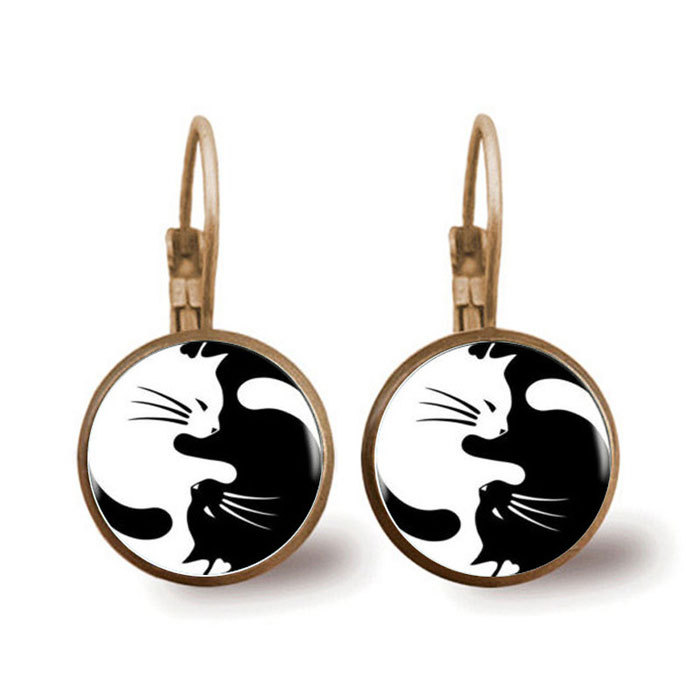 time gem earrings - Tai Chi