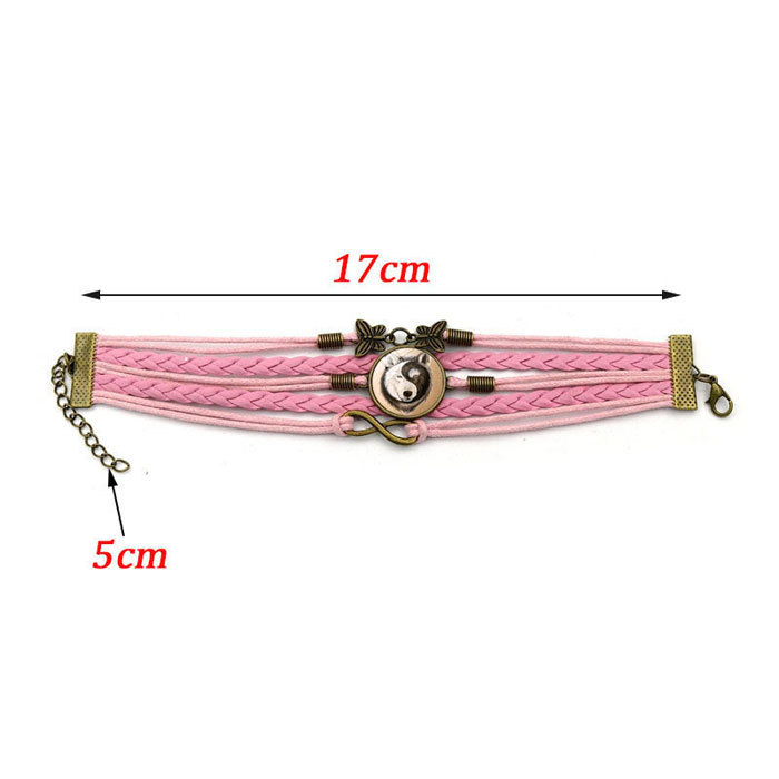 time gem woven bracelet-wolf