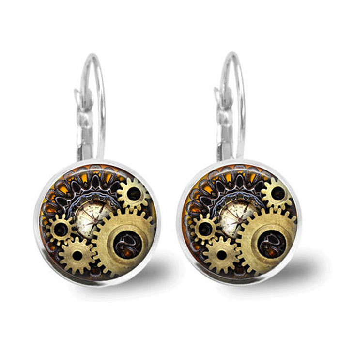 time gem earrings - punk