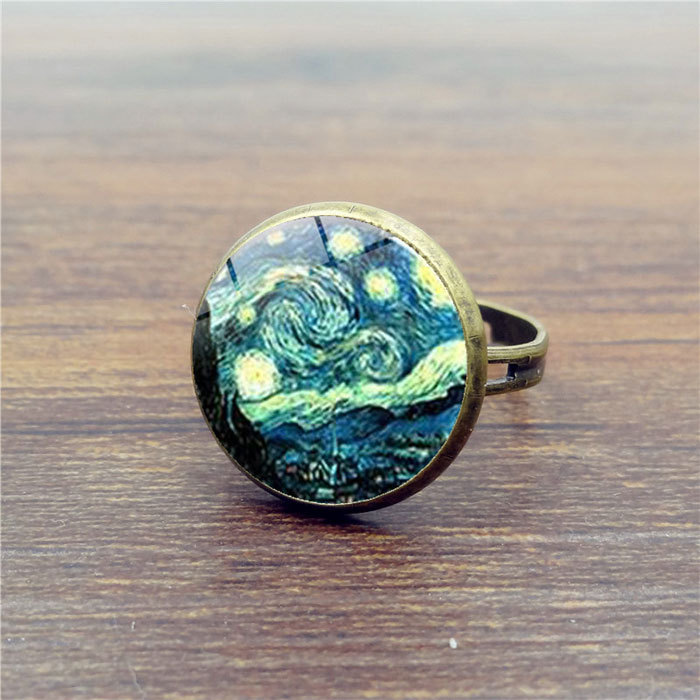 time gem ring- Van Gogh painting