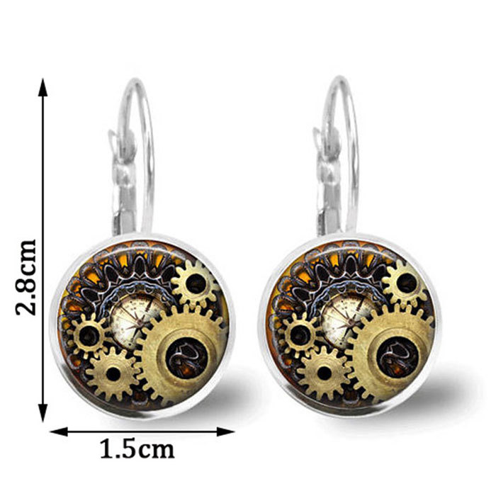 time gem earrings - punk