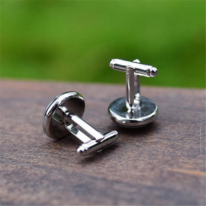 time gem cufflinks - rainbow color