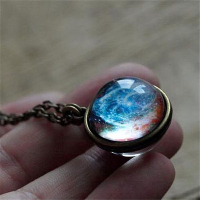 hemisphere time gem necklace