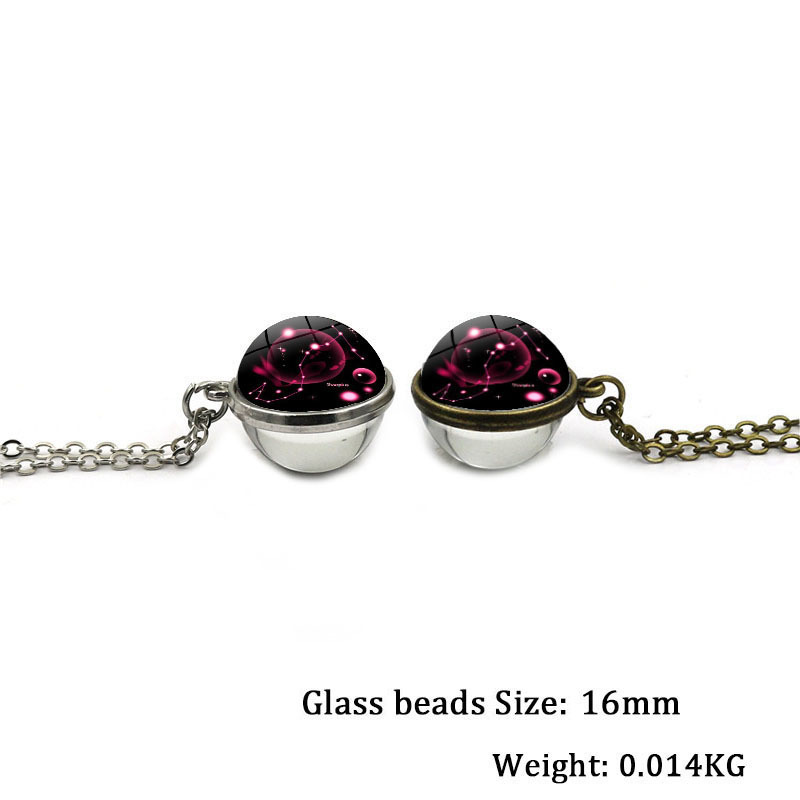 hemisphere time gem necklace