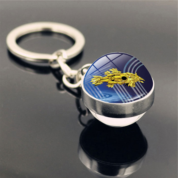 time gem constellation key chain