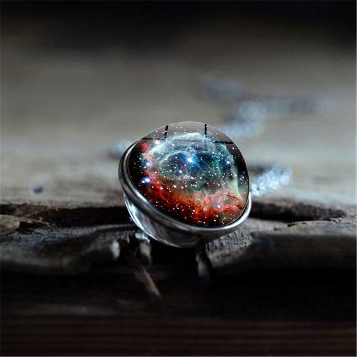 hemisphere time gem necklace