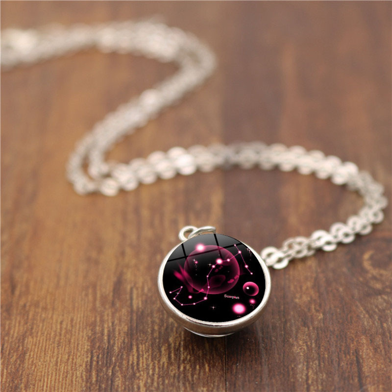hemisphere time gem necklace