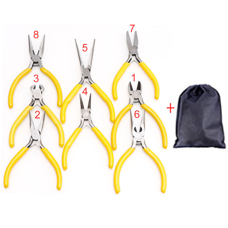 mixed yellow jewelry pliers