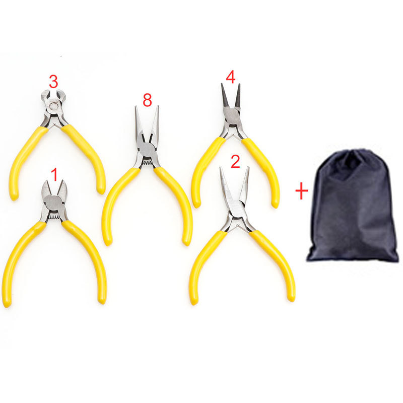 mixed yellow jewelry pliers
