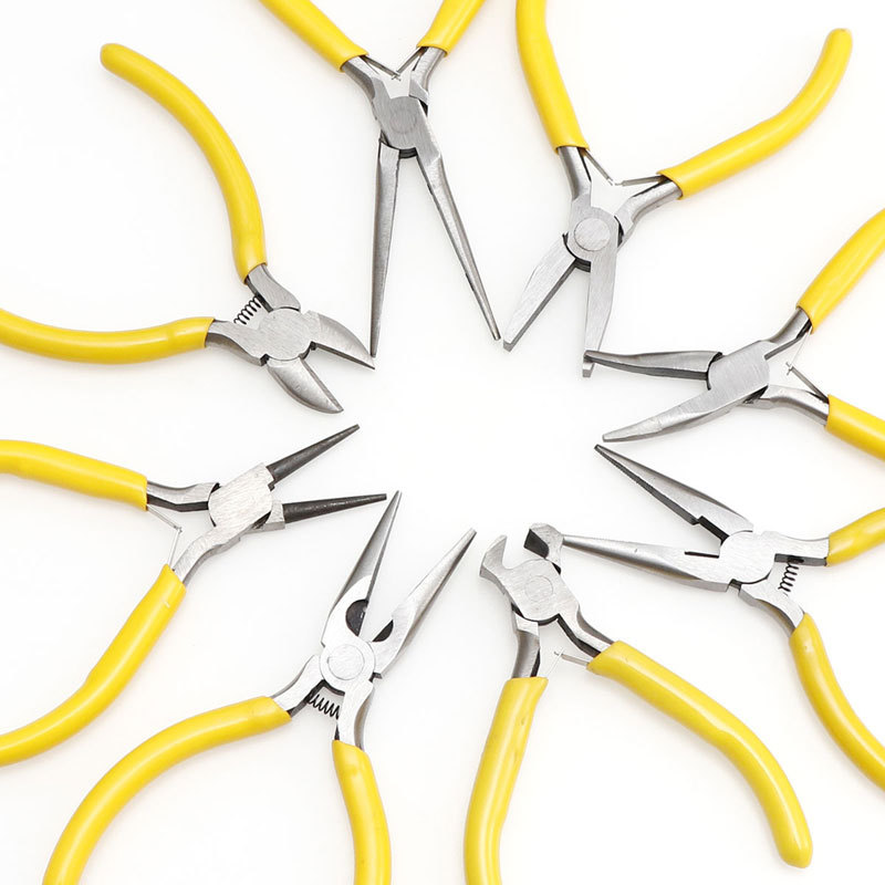 mixed yellow jewelry pliers