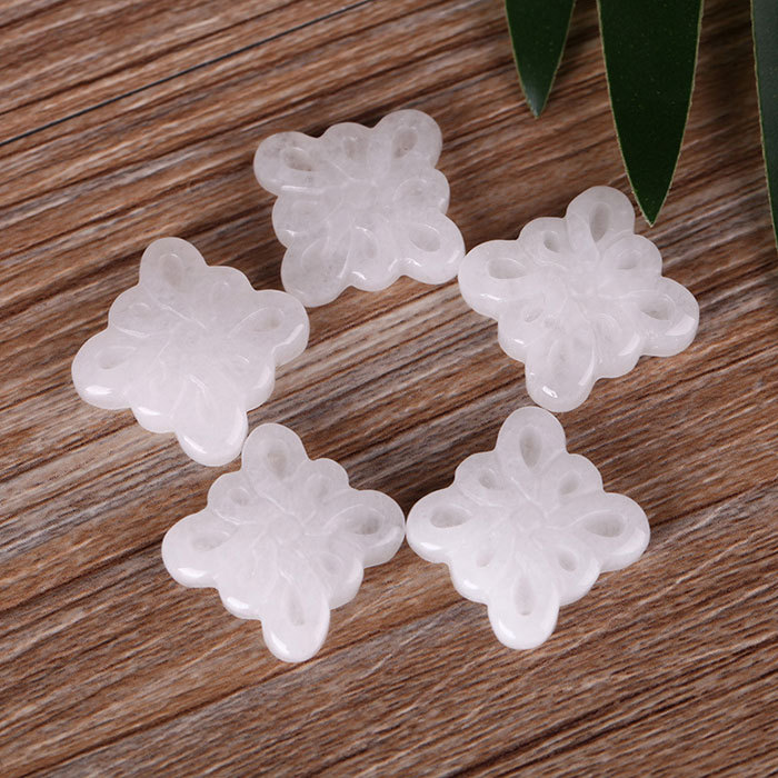 white jade Chinese knot pendant accessories