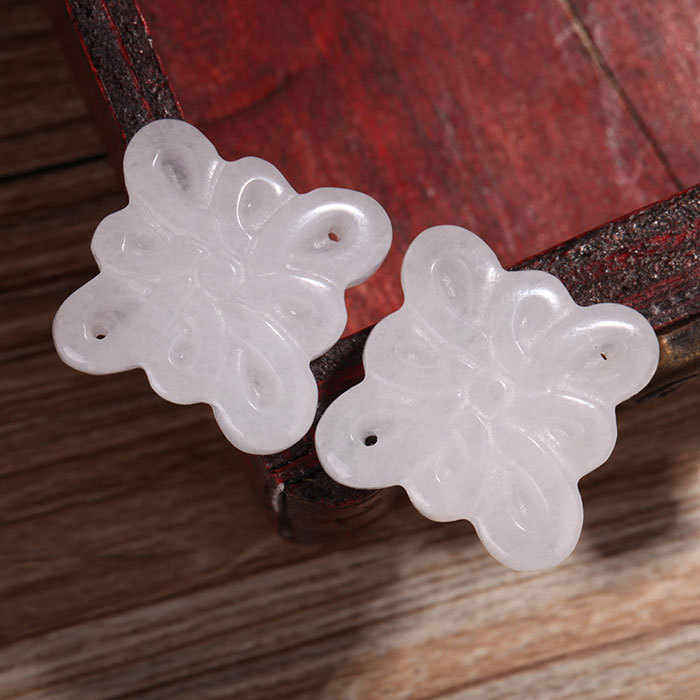 white jade Chinese knot pendant accessories