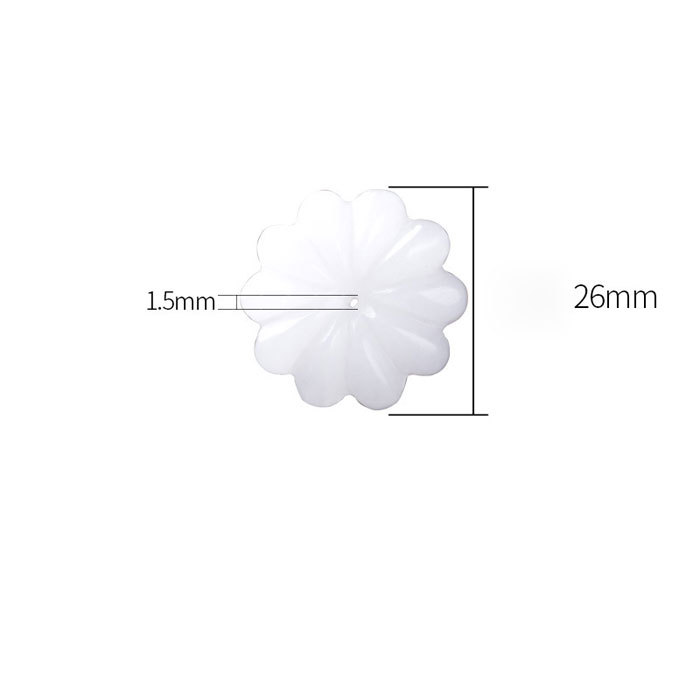 natural jade flower petal with hole accessories