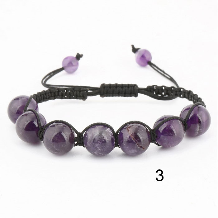 Purple crystal woven bracelet
