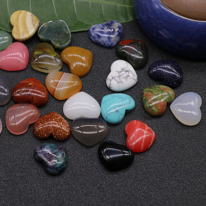 10mm Love shape flat bottle gem cabochon