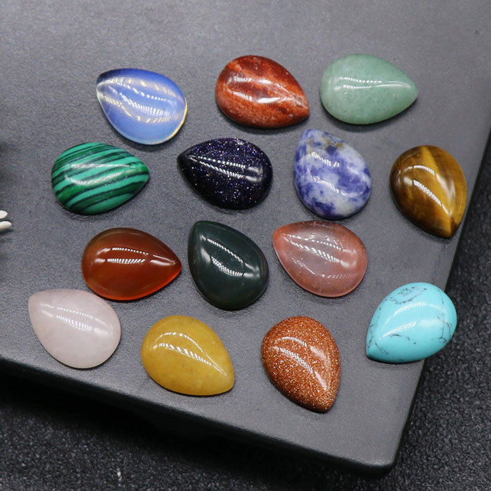 12*16mm natural stone waterdrop shape gem cabochon