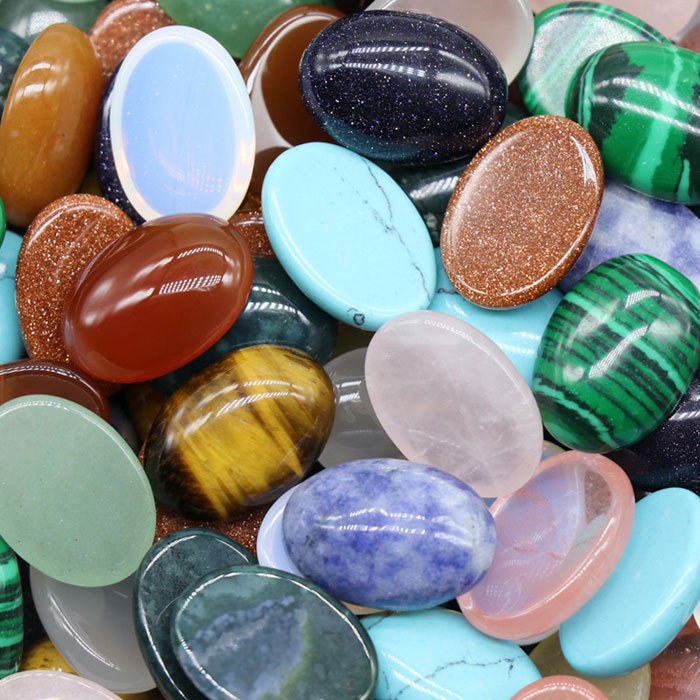 13*18mm natural stone egg shape gem cabochon