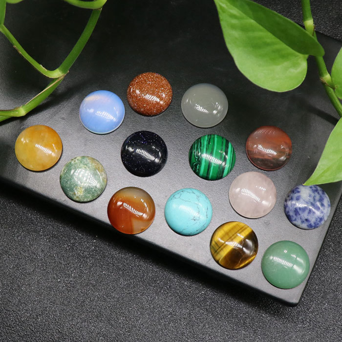 12mm natural stone round beads gem cabochon