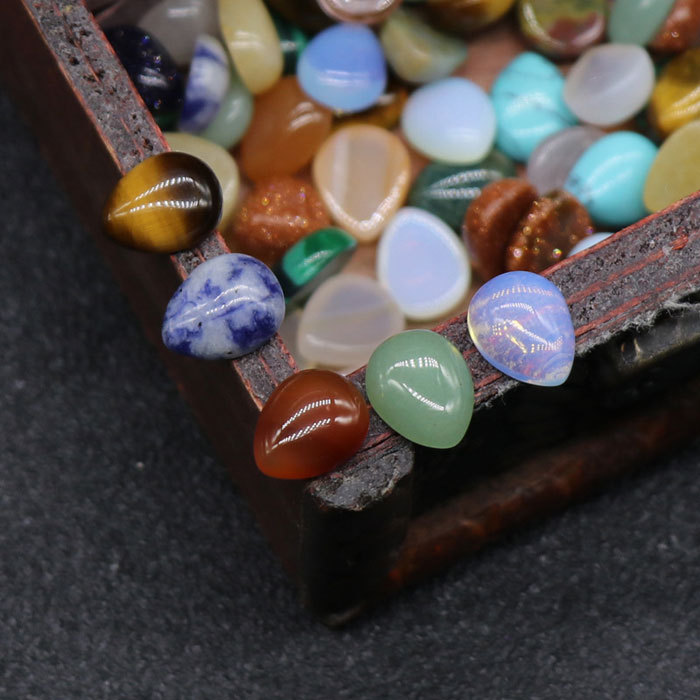 8*10mm natural stone waterdrop shape gem cabochon