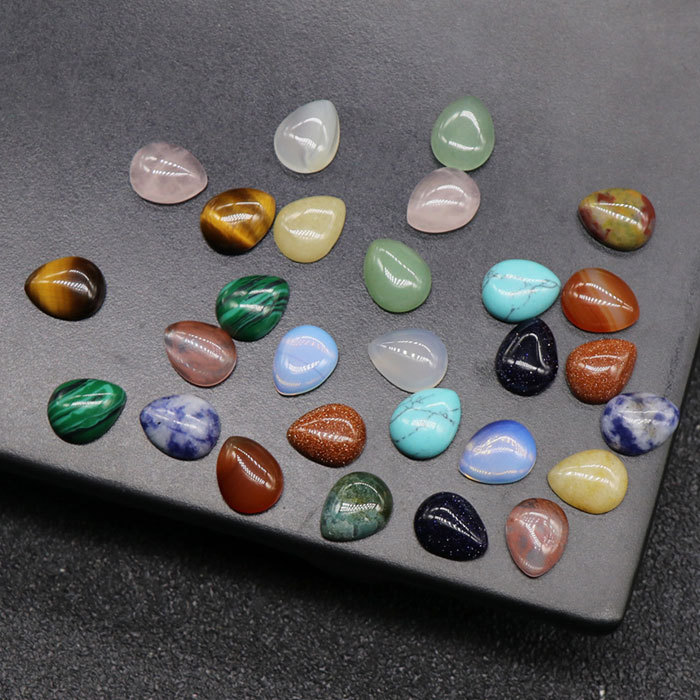 8*10mm natural stone waterdrop shape gem cabochon