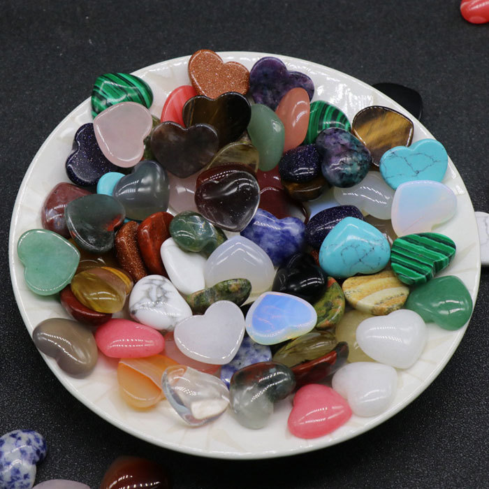 10mm Love shape flat bottle gem cabochon