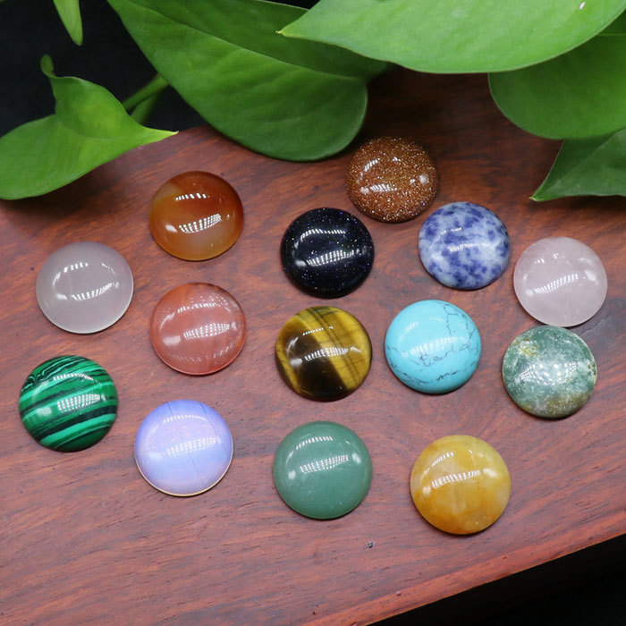 12mm natural stone round beads gem cabochon