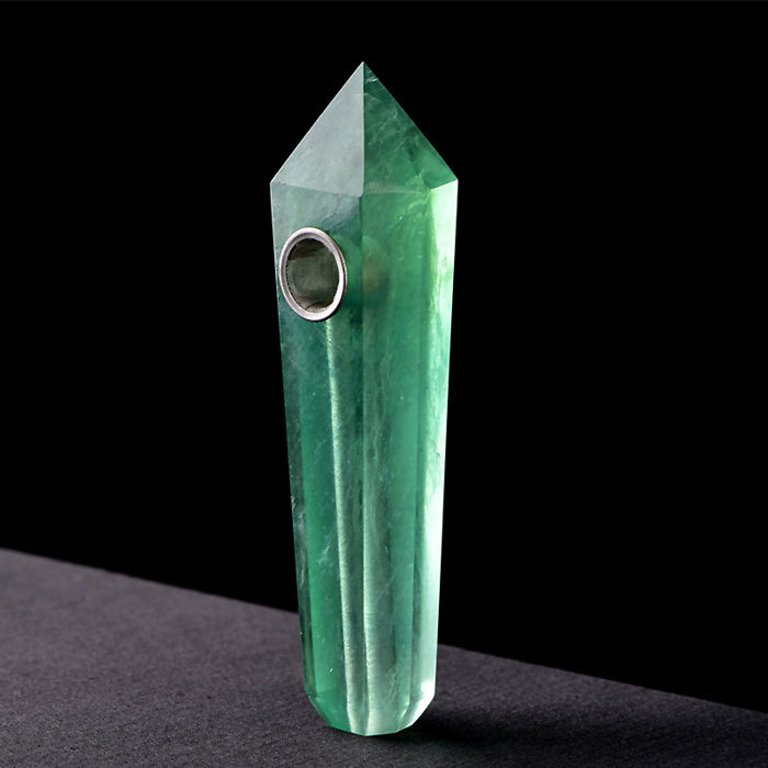 Green fluorite pipe