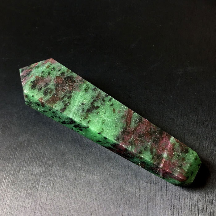 Red and green stone pipe