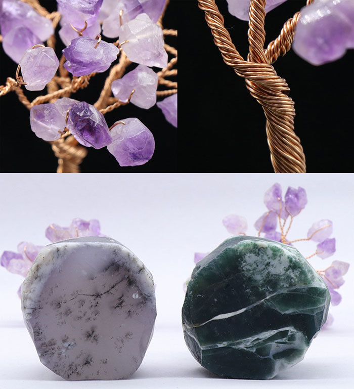 Amethyst tree of life ornament