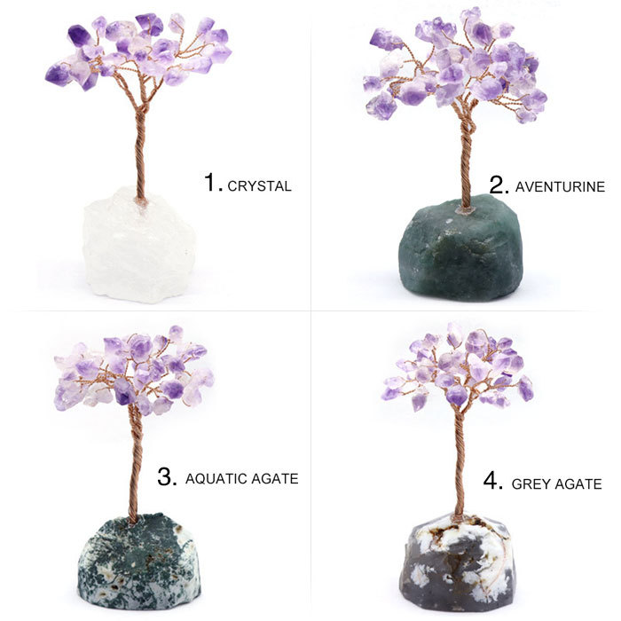 Amethyst tree of life ornament