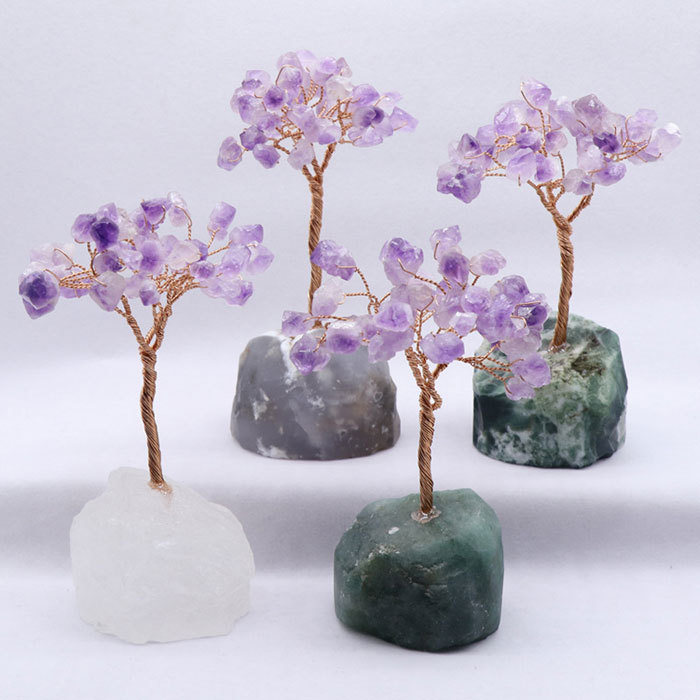 Amethyst tree of life ornament