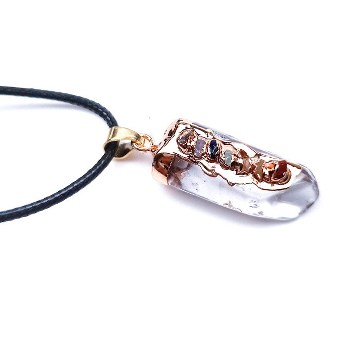 Natural Crystal Seven Chakra Necklace Pendant