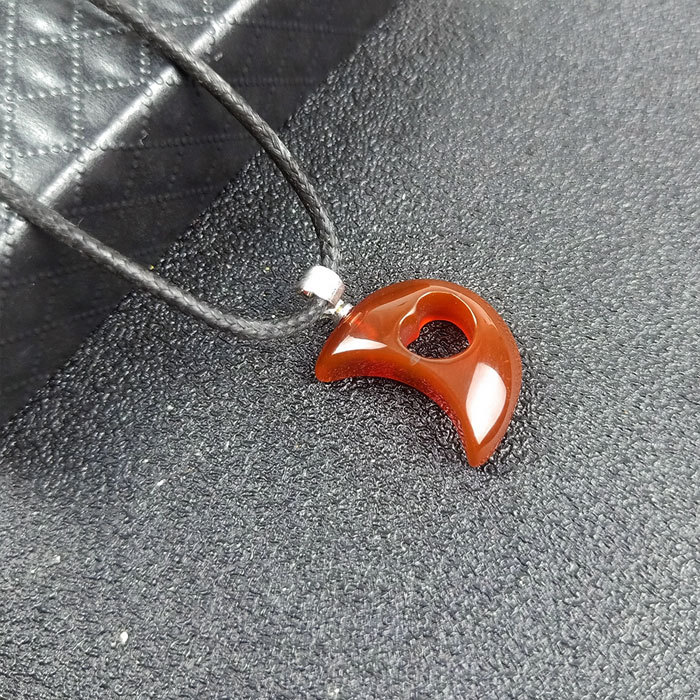 Natural Red Agate Pendant Necklace