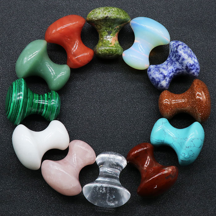 Natural stone mushroom massager Set 12pcs