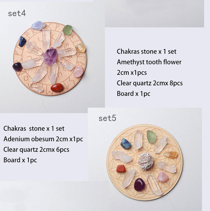 Natural Crystal Stone Seven Chakra Healing Stone Seven Star Array