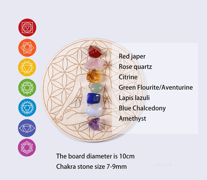 Natural Crystal Stone Seven Chakra Healing Stone Seven Star Array