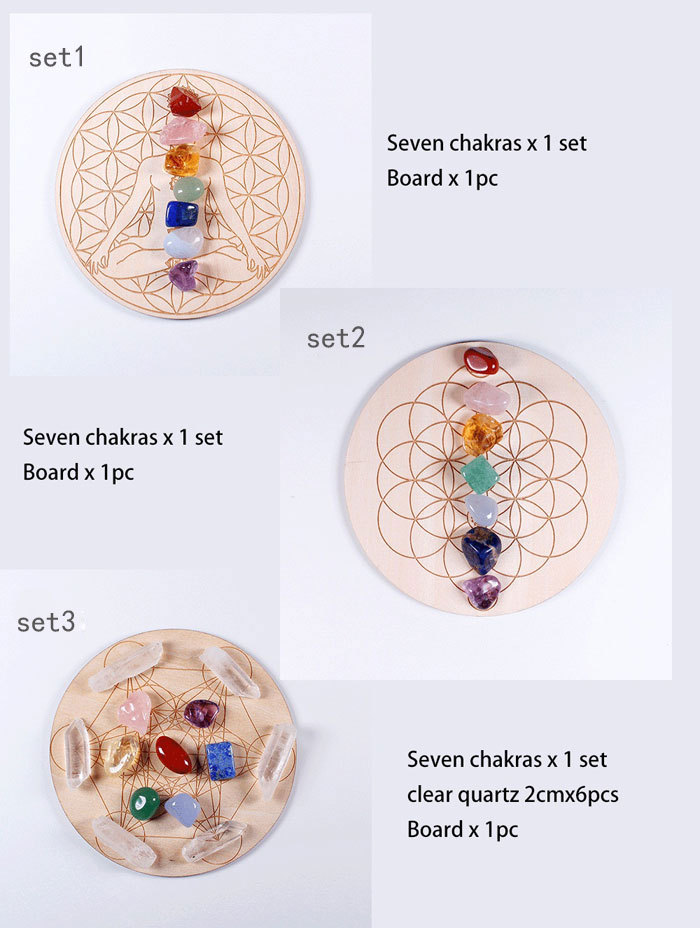 Natural Crystal Stone Seven Chakra Healing Stone Seven Star Array