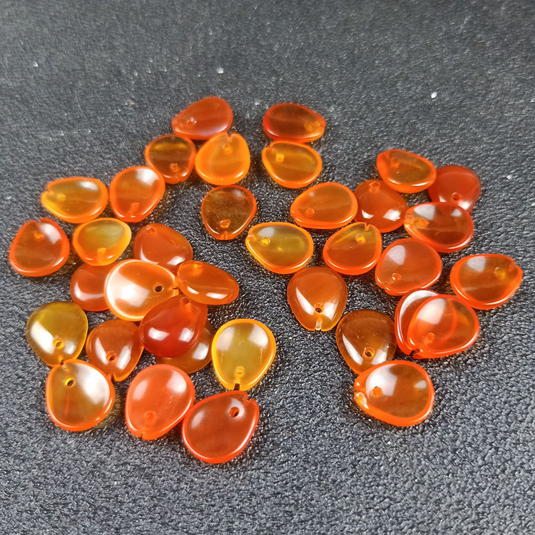 10*12mm Natural Red Agate Round plum blossom petals