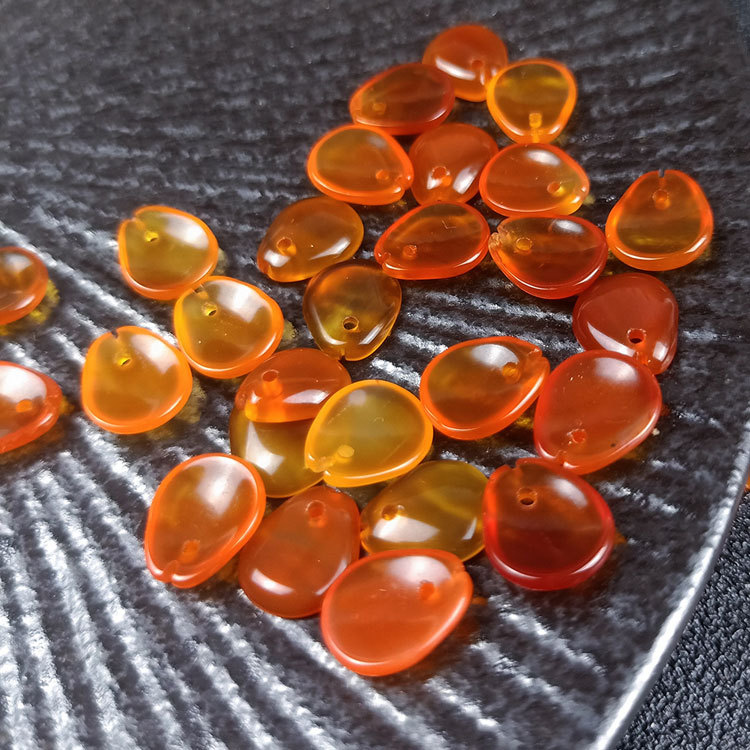 10*12mm Natural Red Agate Round plum blossom petals