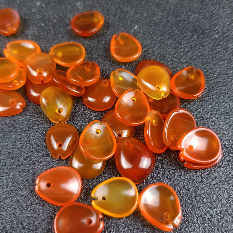 10*12mm Natural Red Agate Round plum blossom petals