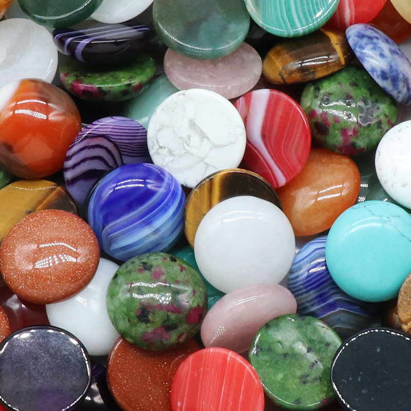 20mm natural stone round gem cabochon