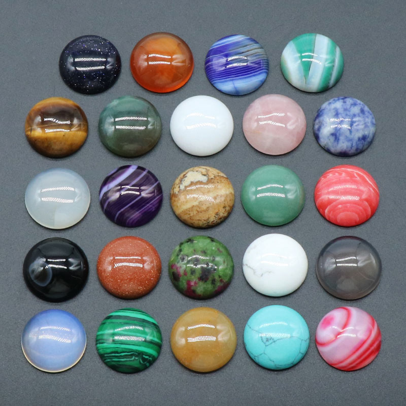 20mm natural stone round gem cabochon