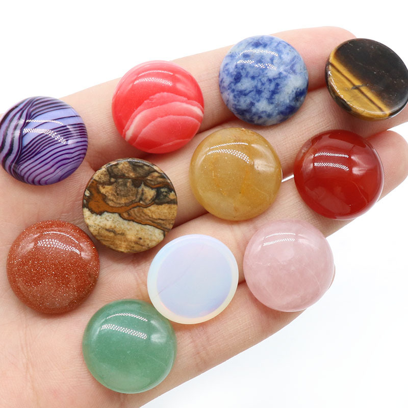 20mm natural stone round gem cabochon