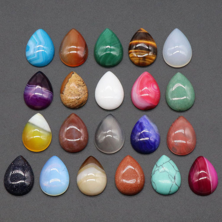 18*25mm natural stone waterdrop shape gem cabochon